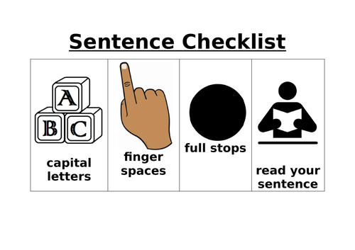 sentence-checklist-teaching-resources