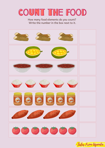 Ugandan Food Numeracy Worksheets