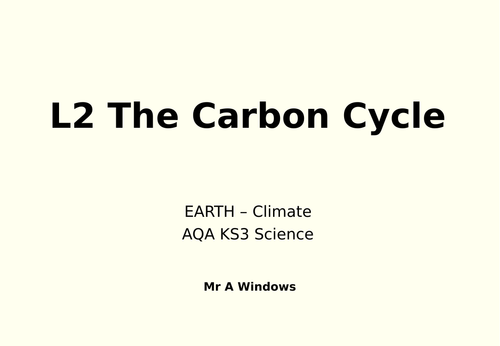 KS3 Carbon Cycle