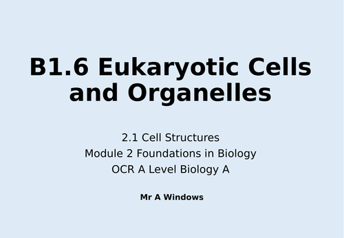 Cell Structures - A Level Biology