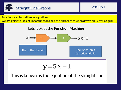 Plotting straight line graphs