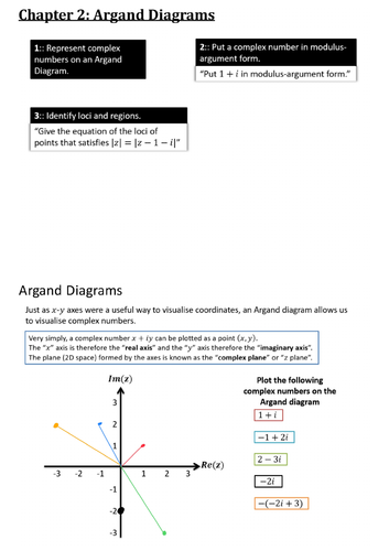 Edexcel AS level Further Maths C2 Argand diagrams