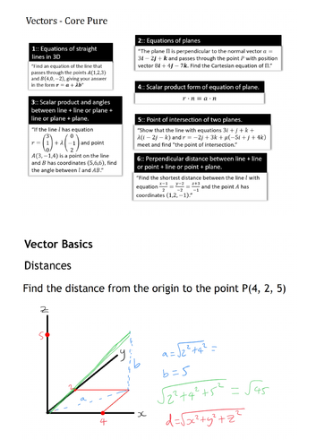 Edexcel AS level Further Maths Chapter 9 Vectors