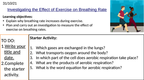 KS3 Biology Investigating the Effect of Exercise on Breathing Rate: Complete Lesson