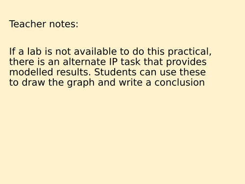 Required Practical -  Concentration on Reaction Rate