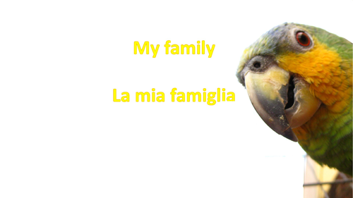 Beginner's Italian Self and Family PPT
