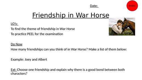 Friendship in War Horse