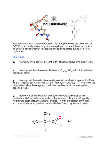 Molnupiravir: exam practice.
