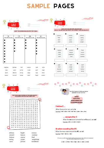 Spellings ie & ei