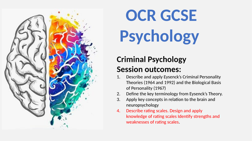 Eysenck's theory of criminal personality - OCR GCSE Psychology