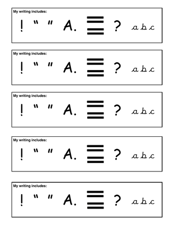 Self-Assessment in Writing (lower KS2)