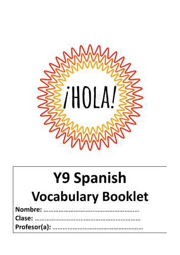 Y9 Spanish Vocabulary Booklet (Viva 3)