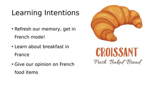 Le petit déjeuner - French Breakfast