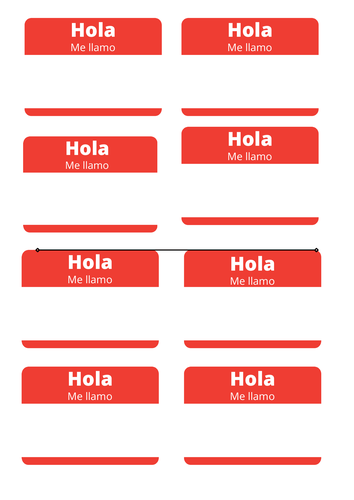 Hello My Name is - French and Spanish Name Cards