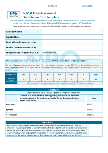 NPQSL Assignment- 2022