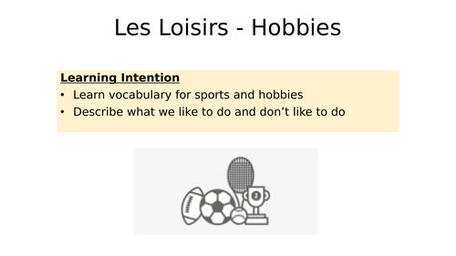 Les Loisirs - French Hobbies