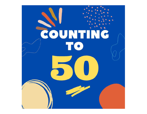 Counting to 50/Math/Arithmetic/Numbers/Flash Cards