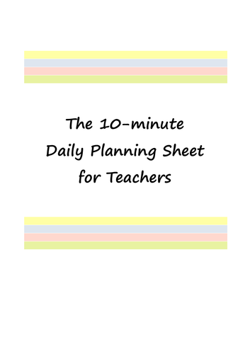 Daily Planner/Teacher's Planner/Self-care for Teachers/Time Management
