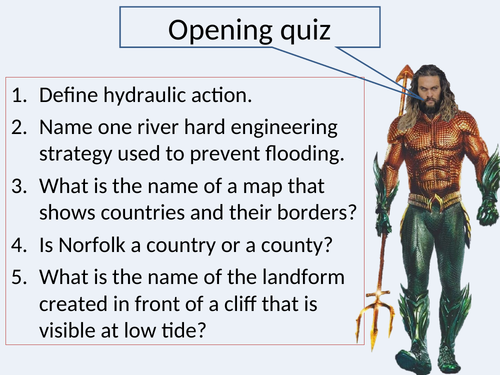 KS3 Coasts: transportation: longshore drift