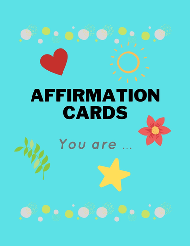 Affirmations/Affirmation Cards/Self-care/Self-esteem/SEL