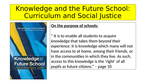 Knowledge and the Future School CPD