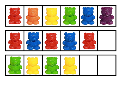 Compare bears activity cards