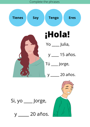 Spanish for beginners for Young Adults / Adults