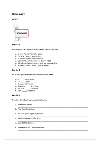 Aimer (Present Tense)