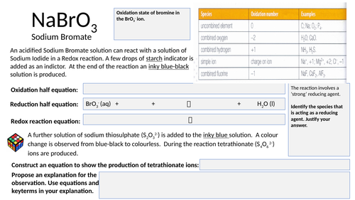 Redox equation activity
