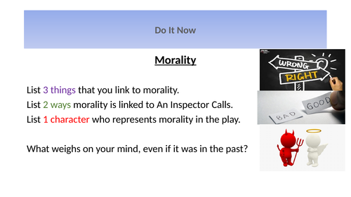 An Inspector Calls and Morality