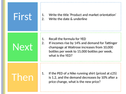 Market & Product Orientation and Market Research Lesson- Edexcel A Level Business Theme 1