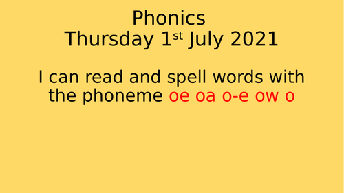 Phase 5 Phonics Powerpoints for Home Learning/ Intervention