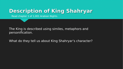 Similes, Metaphors and Personification 1,001 Arabian Nights