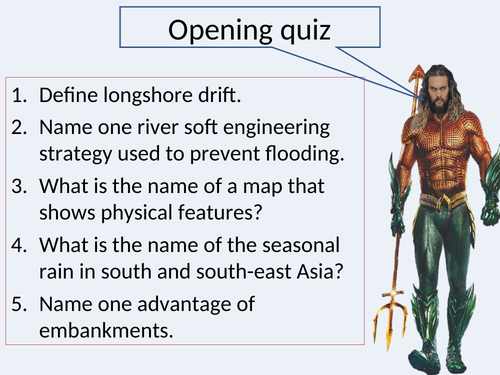 KS3 Coasts lesson 6 depositional landforms beaches and spits