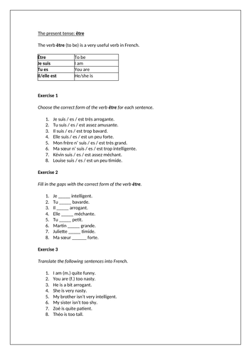 Dynamo 1 - Module 1 - Tu es comment? - Page 17 - The present tense: être