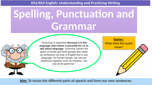 SPAG: Parts of the Speech