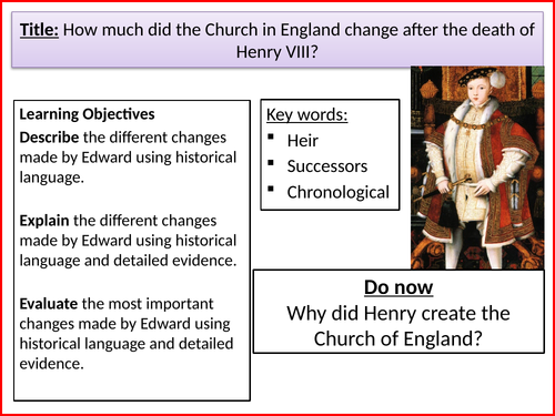 How did Edward VI reform the Church?