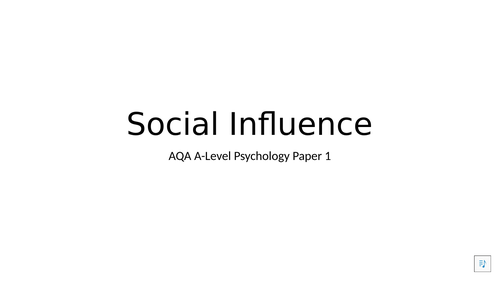 AQA AL Psychology Social Influence Revision