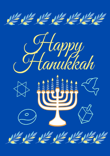 Hanukkah Poster/Chanukah/Jewish/Festival of Lights/Poster
