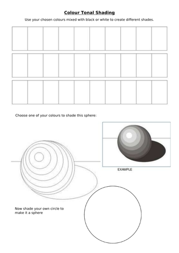 Art Worksheets - Shading