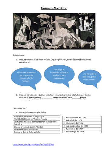 La Guernica - Cultural Lesson For KS4