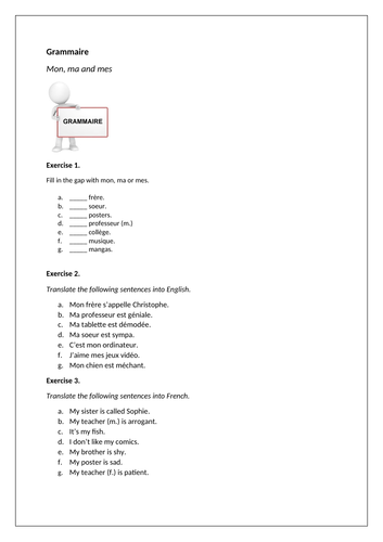 Dynamo 1 Module 1 Qu est ce Que Tu Fais Page 19 Mon Ma Mes 