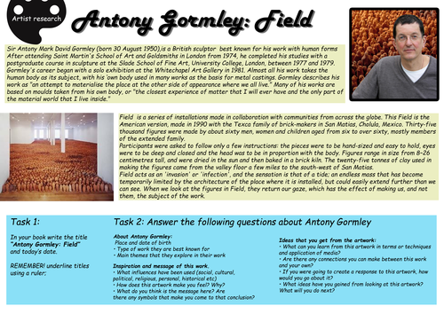 Artist Research: Antony Gormley