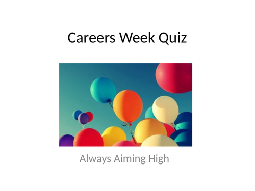 Careers Week Quiz 2021-22