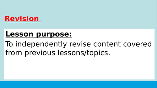 geography cover lesson illness work recap recall memory revision retreival