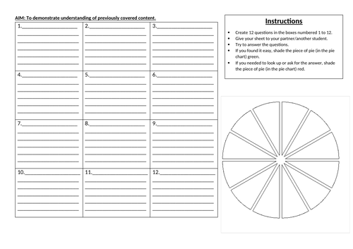 geography cover lesson illness off work recap recall memory revision retrieval