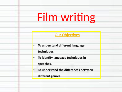 AQA - Film writing