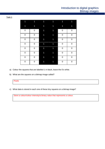 KS3 Lesson - Bitmap images (Sample)