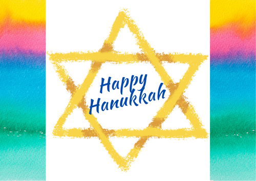 Hanukkah Poster/Jewish Holiday/Chanukah/Menorah/Dreidel