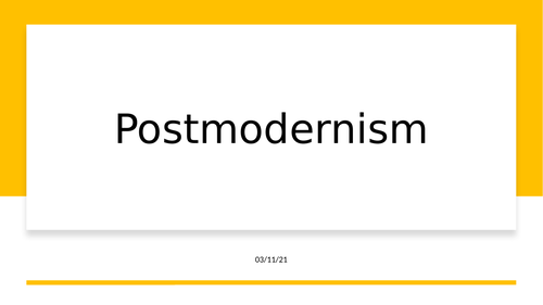 Postmodernism - Introduction